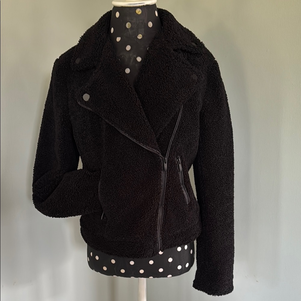 Women's Black Sherpa Jacket by Sanctuary